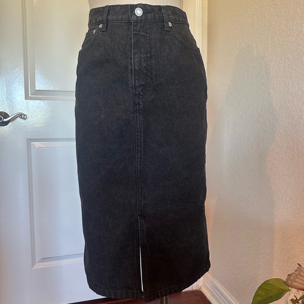 Tommy Hilfiger Black Midi Skirt